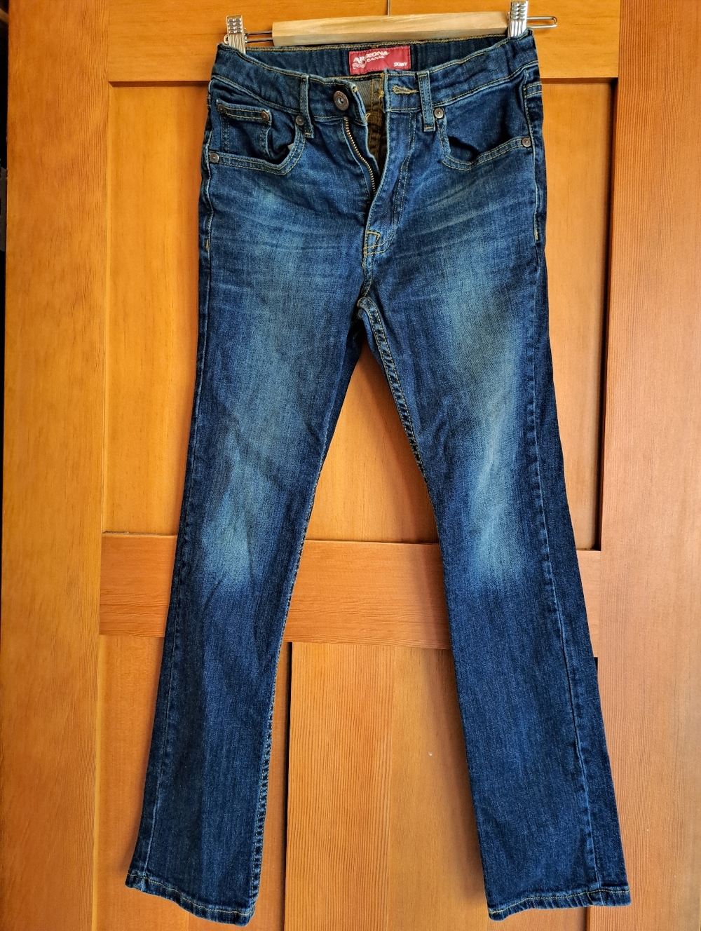 Arizona Jean Company Dark Blue Denim Kids Jeans with Gold Stitching